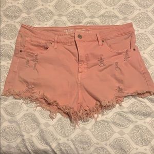 Mossimo, High Rise Shorts, Pink, Women 16/33